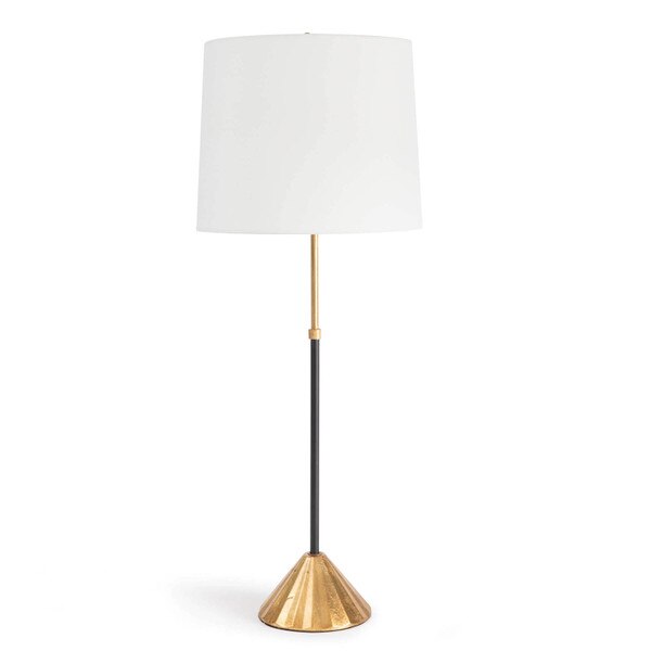 Gold leaf and black coastal lamp